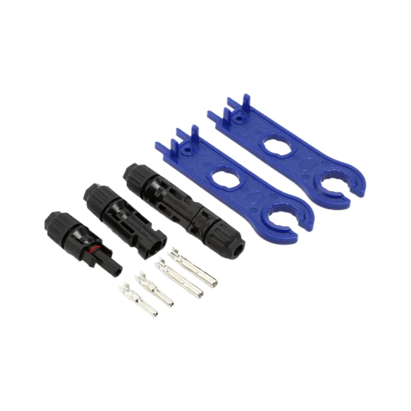

PV Connector AssortmentSingle Set, 10-Pack with Wrench, Universal Photovoltaic Panel Connectors for Solar Energy Syste
