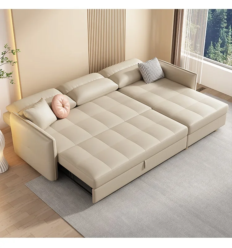 Sofa bed dual use technology cloth small unit modern simple living room multifunctional pull-out new foldable single bed