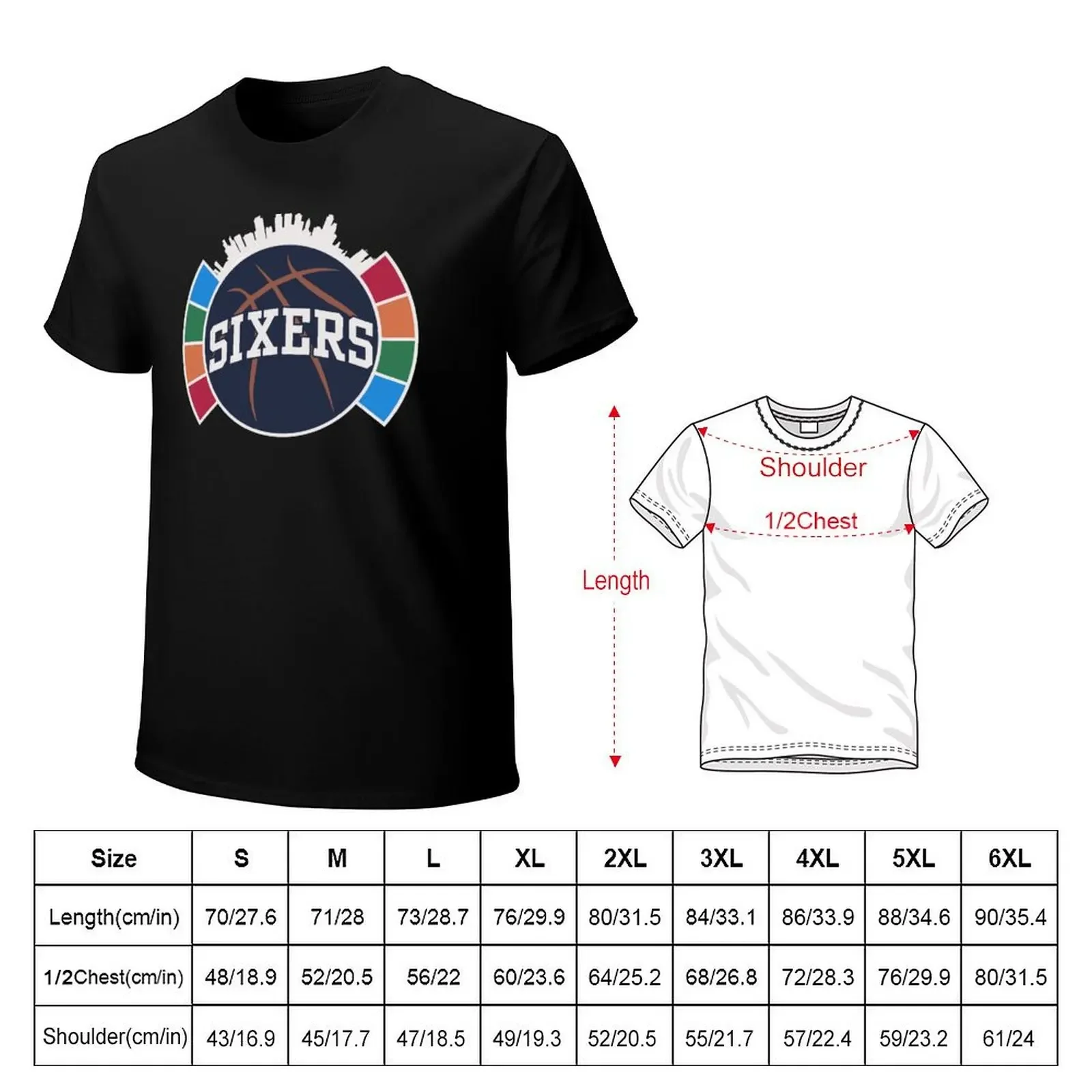 Sixers T-Shirt vintage clothes heavyweights tshirts for men High Quality 100%Cotton Short Sleeve