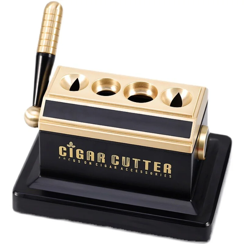 Vintage Manual Luxury Cigar Cutter, Stainless Steel, Multiple Sizes, V-Shaped Handle, 21MM/23MM/25MM Sharp Blades