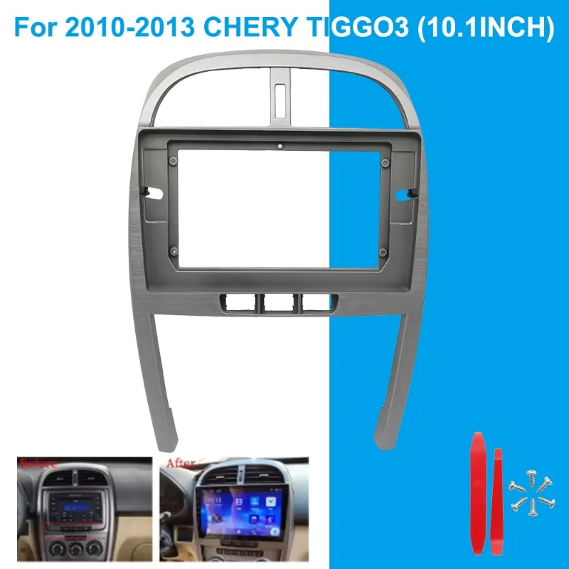 For 2010-2013 Chery Tiggo 3 10.1 Inch Car Radio Dash Frame Panel Trim Fascia Interior Replacement Accessory