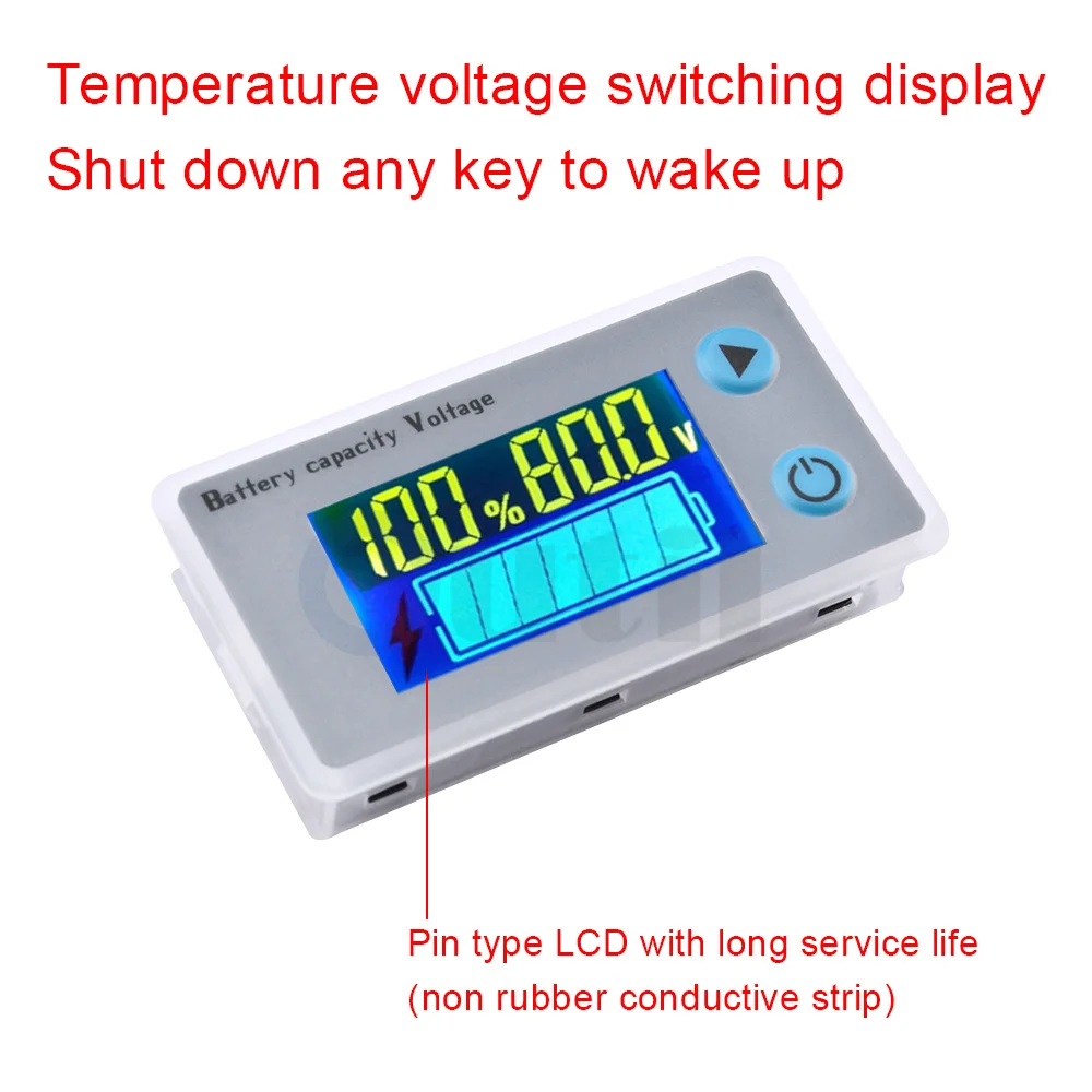 

DC Universal Battery Tester Indicator Tools 10-100V Capacity Voltmeter Tester LCD Display Car Lead-acid Charging System Analyzer