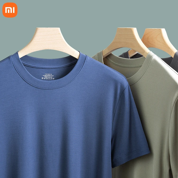 xiaomi 60S Modal Spring and Summer Short Sleeves T-shirt Men's Outerwear Bottoming Shirt men clothing tshirt