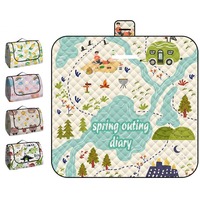200x200cm Picnic Mat Thickened Waterproof Beach Blanket Camping Tent Grassland Mat Beach Cushion Camping Mat