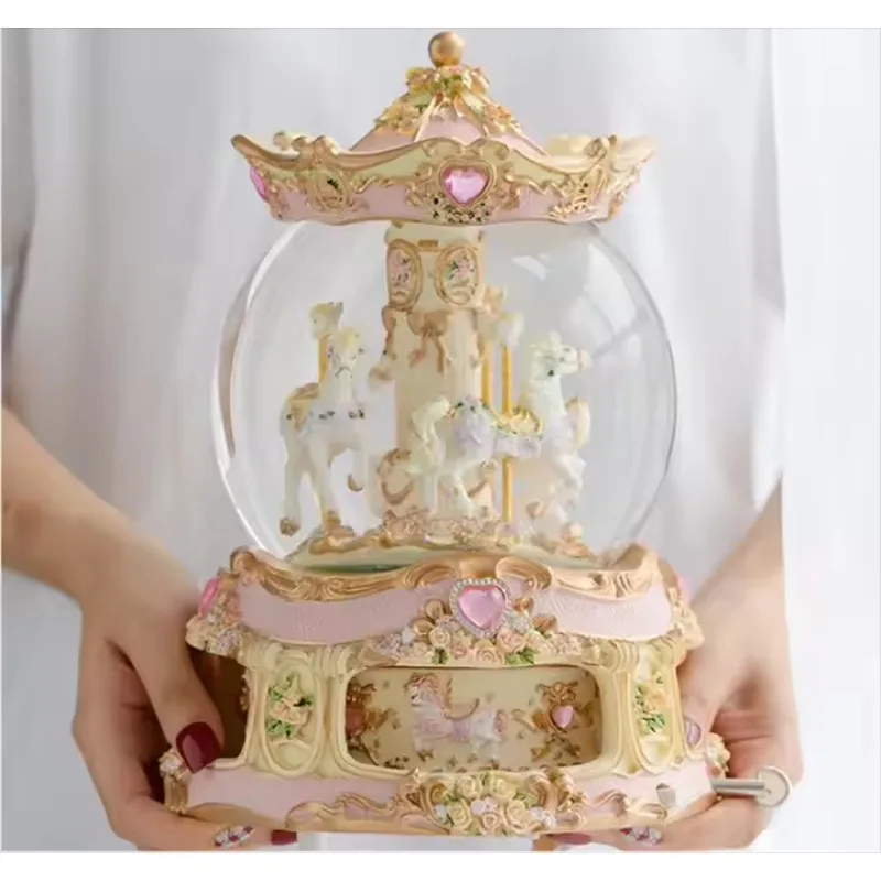 Desktop display gift turntable crystal ball music box