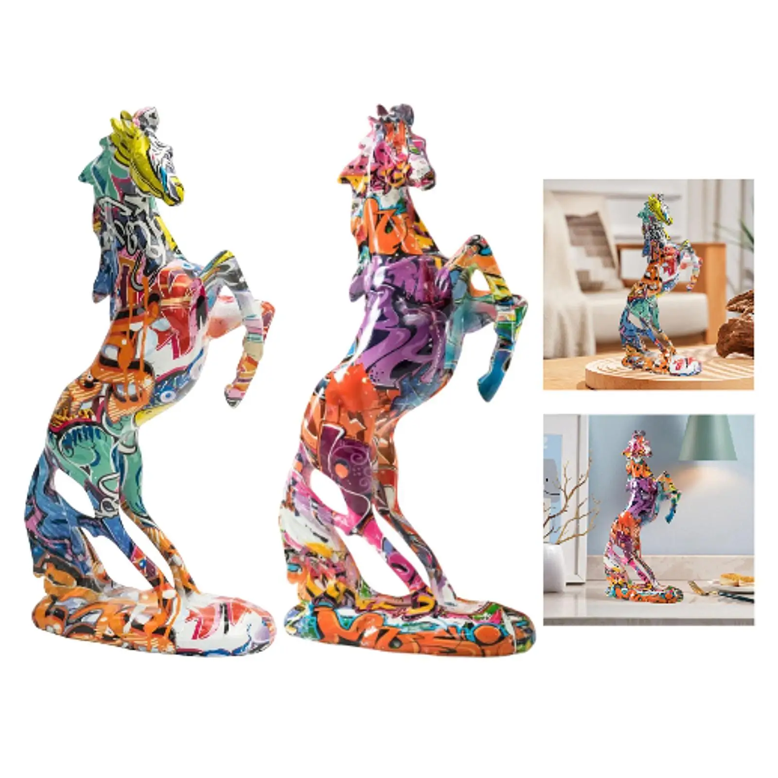 

Цветная статуя лошади, настольное украшение для входа в кабинет, кабинет
