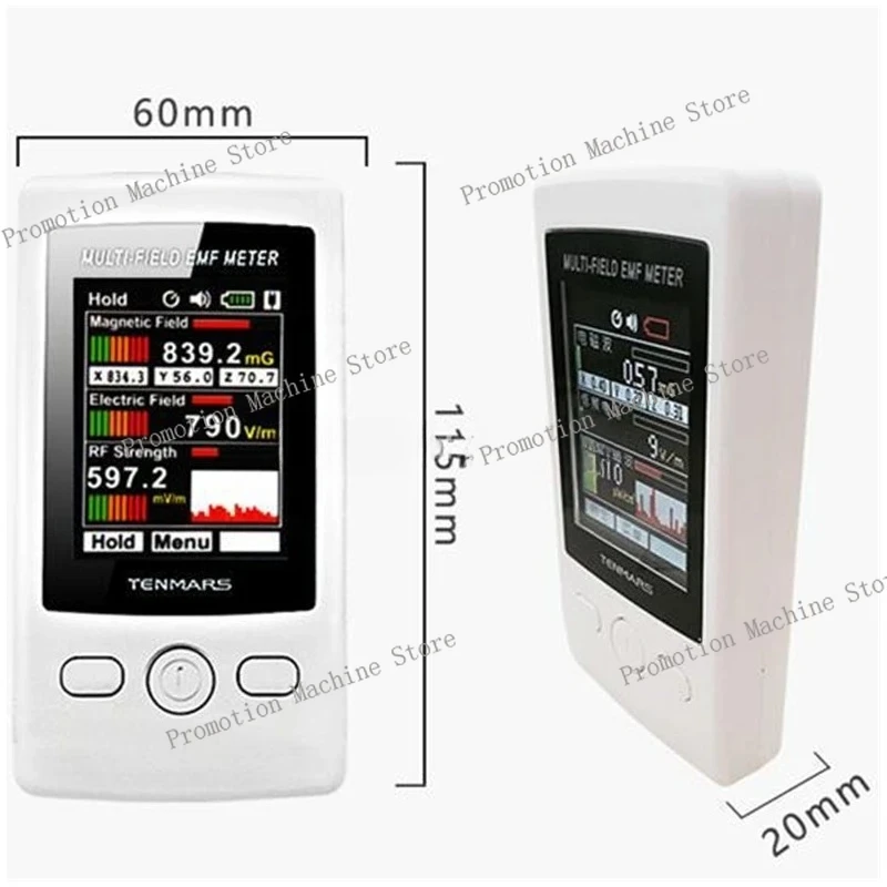 

Gauss 3-axis Magnetic Electric RF Field Strenght Digital Electromagnetic Radiation Detector TM-190 Multi-Field EMF Meter TM190
