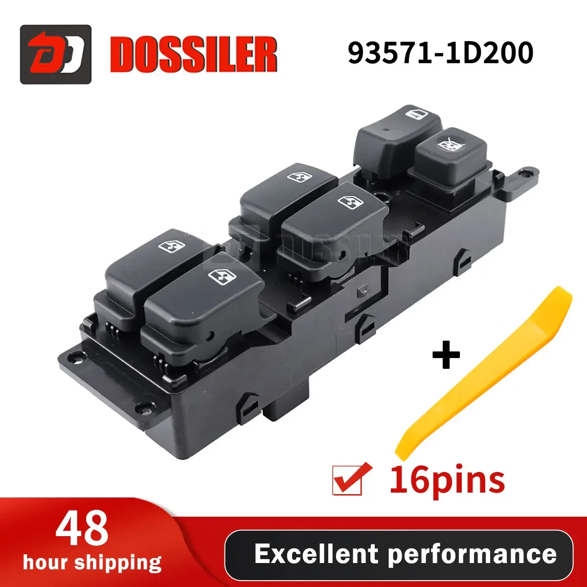 

93571-1D200 Dossiler LHD Electric Master Power Window Glass Lifter Control Switch 4 Auto Button For Kia Carens RONDO 2006-2012