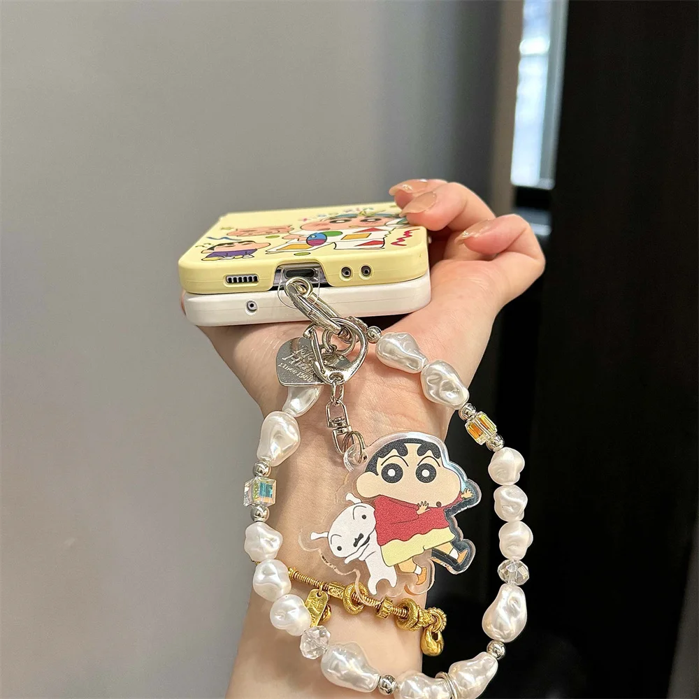 Zabawne etui na telefon z motywem Shin Chan dla Samsung Galaxy Z Flip 7 Flip 6 7 FE Flip 5 Flip 8, koreański modny pokrowiec ochronny w stylu INS. — zdjęcie produktu 6
