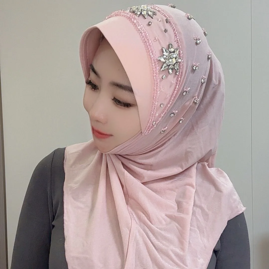 8-Farben-Perlen-Strass-Dekor, arabisches Geschenk für Mädchen, Moslem Hijabi