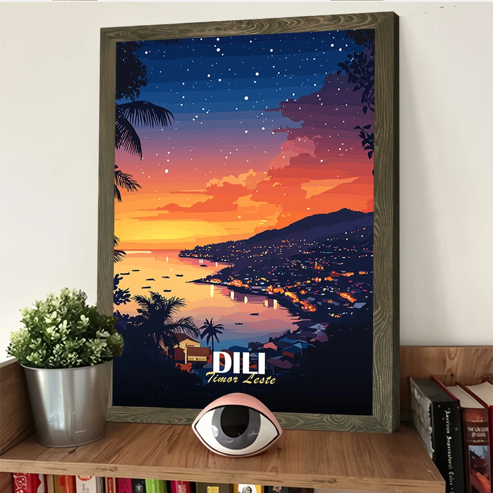ديلي تيمور ليستي في غروب الشمس ملصق قابل للتخصيص مطبوعة حائط لوح رسم الفن هدية للديكور ديكورات المنزل غرفة ديكور #4
