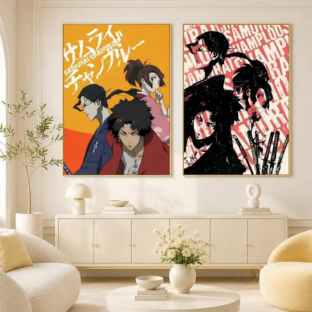Anime S-Samurai C-Champloo Poster Room Home Decoration Interior Wall Art Printing Garage Posters Gift
