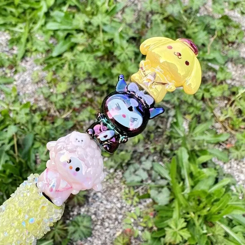 5PCS 26MM random mix hello kitty kuromi Cinnamoroll focal bead for pen keychain bookmark necklace DIY handmade material view 6