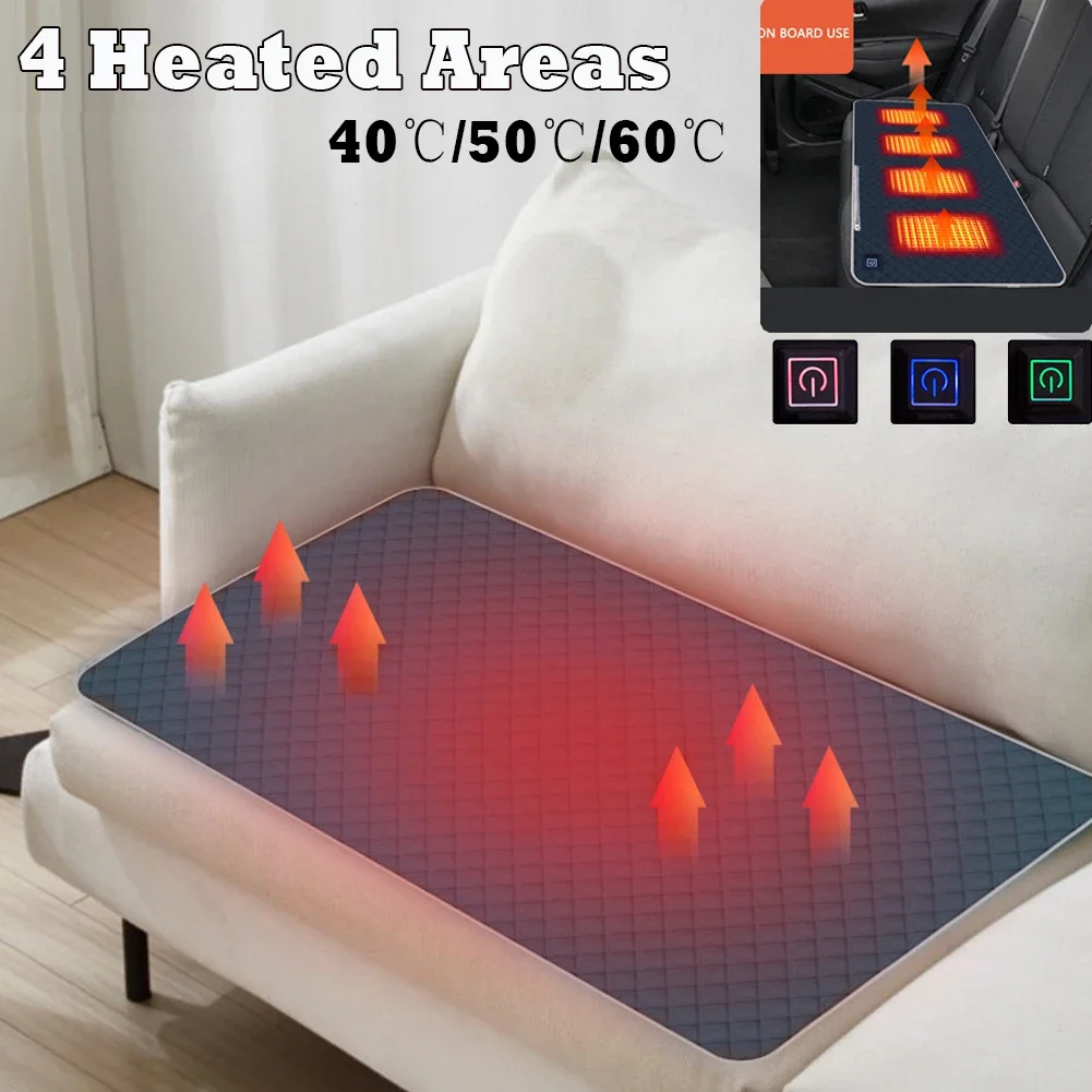 5V USB Sleeping Electric Heating Pad Heated Cushion Cold Resistant 3-Level Temperature for Outdoor Camping Heated Electric Mat