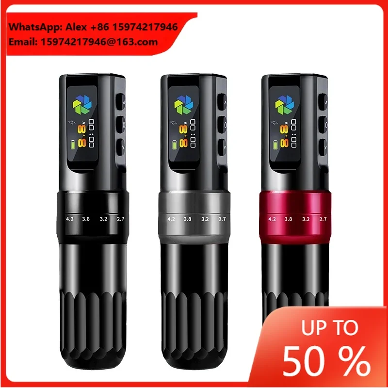 Kissure Wireless Tattoo Pen Machine With 2000mAh Battery OLED Display Permanent Makeup Machine Tattoo-machine Pen