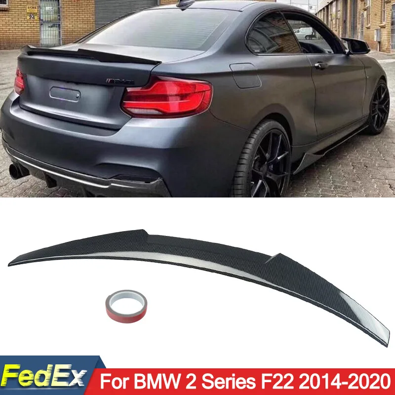 

For BMW 2 Series F22 Tail Spoiler Roof Wings 220i 230i M240i M235i Coupe 2014-2020 M4 Style Rear Trunk Spoiler Lip Carbon Look