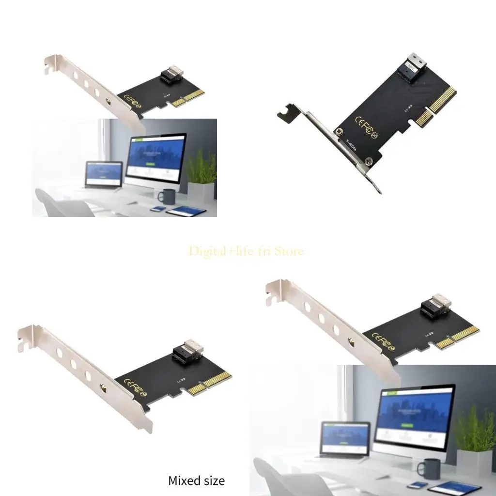

E06D PCIE до SLIMELINES SFF8654 Адаптерная карта для маниаргической передачи данных Easy Установка PCIE4.0 Card
