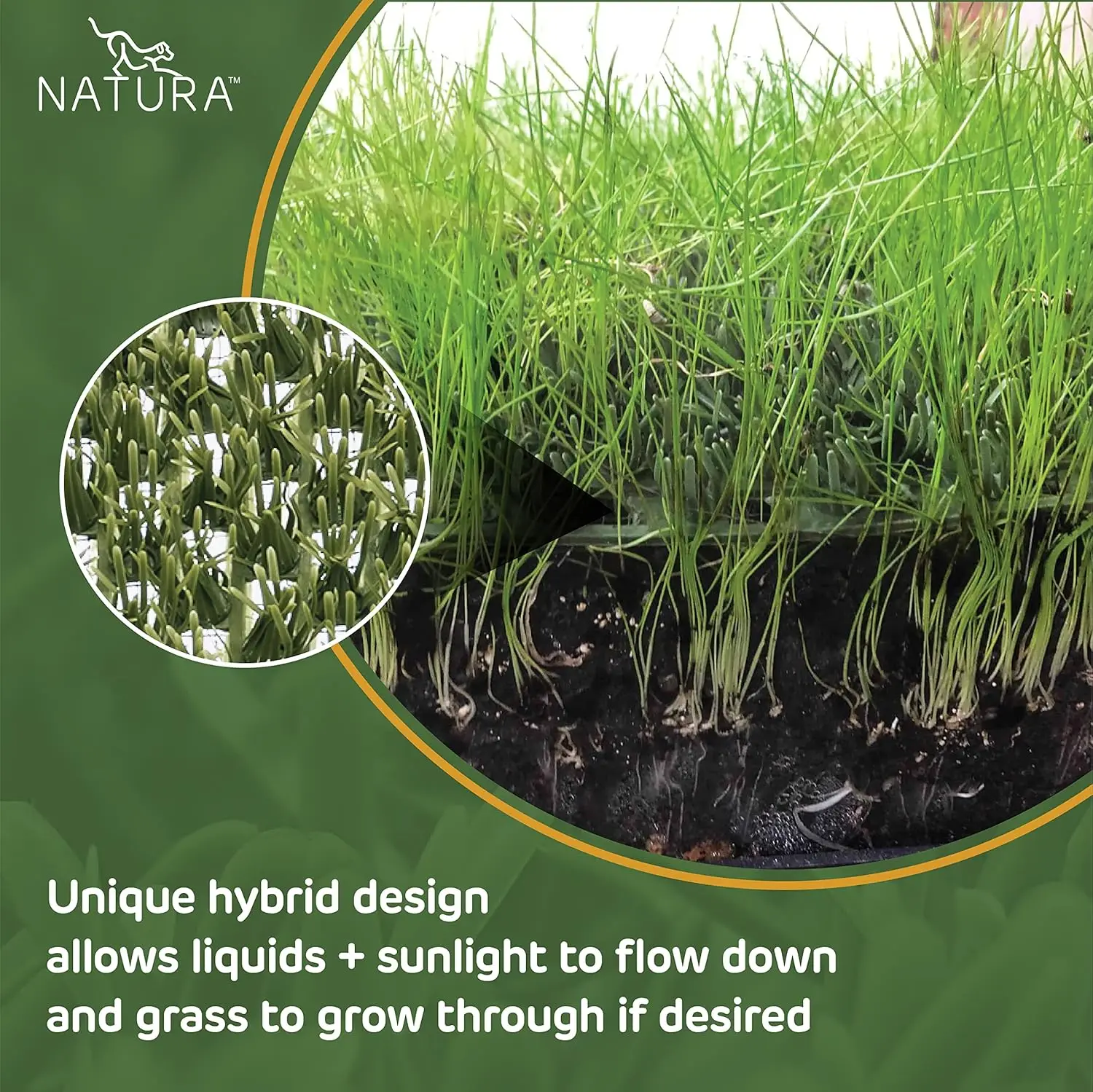 PowerRun 10376807 عشب صناعي خارجي للكلاب، رقعة عشب العشب يمزجها مع العشب، تحافظ على الكفوف والمنزل #4