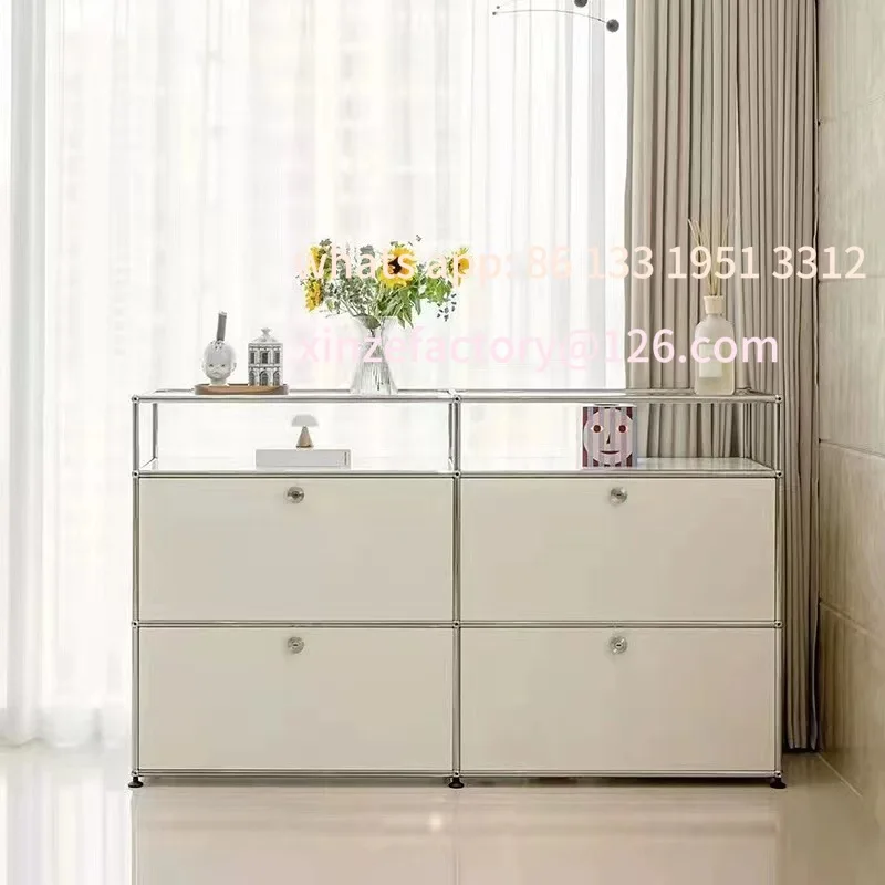 

Customizable Cream Locker ins Wind Meal Edge Cabinet Nordic Creative Homestay Wind Module Cabinet Group
