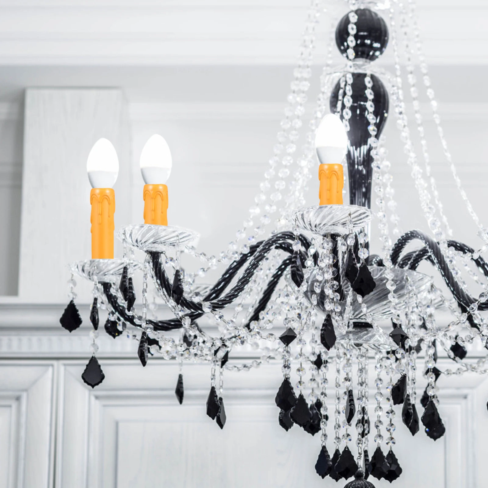 

20 pcs Casing Vintage Covers Elegant Sleeves Retro Drip Plastic Chandeliers Lamp Socket Tubes Waterproof Lightweight