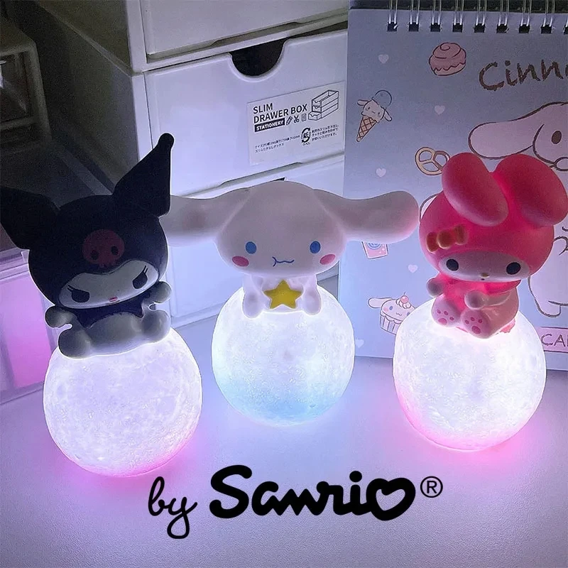 

Ночник Sanrio, аниме Kuromi Cinnamoroll, светодиодный светильник Kawaii, украшение для спальни, прикроватной тумбочки, милые детские праздничные подарки