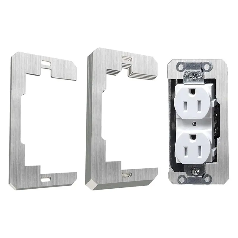 

ABUP-Wall Plate Spacers,5Pcs Receptacle Spacers Shims Leveler,Metal Flush Fit Device Leveling Plates For Repairing And Fixing
