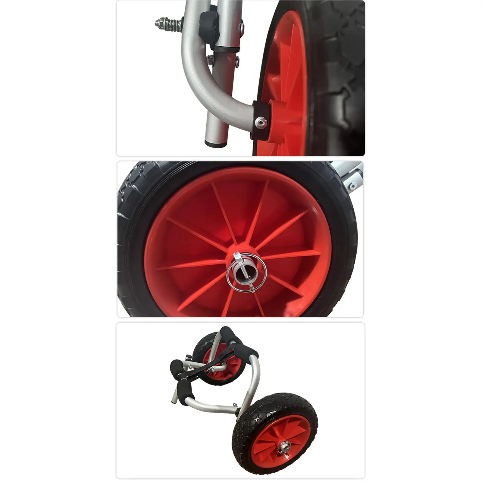 عربة كاياك متينة من الألومنيوم قابلة للطي لملحقات الشاطئ وقوارب الكاياك القابلة للنفخ #5