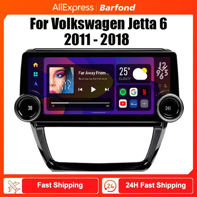 Lettore video multimediale per auto Android per Volkswagen Jetta 6 2011 - 2018 radio a grande schermo 2DIN navigazione Carplay GPS