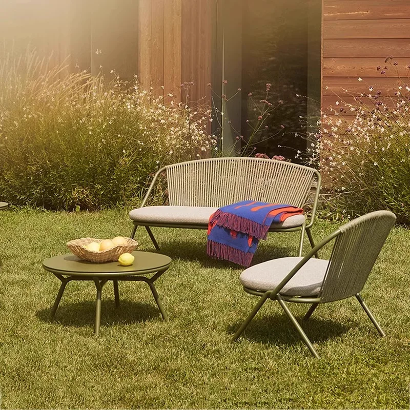 

Outdoor rattan tables and chairs, courtyard, outdoor balcony, open-air leisure barbecue, cross-border manufacturers, simple