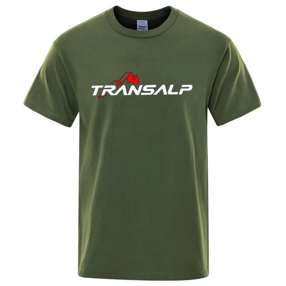 Herren Kurzarm T-Shirt Transalp Motorrad 650XL700V Herren Atmungsaktives T-Shirt Männliche Baumwolle Rundhals Kurzarm T-Shirt