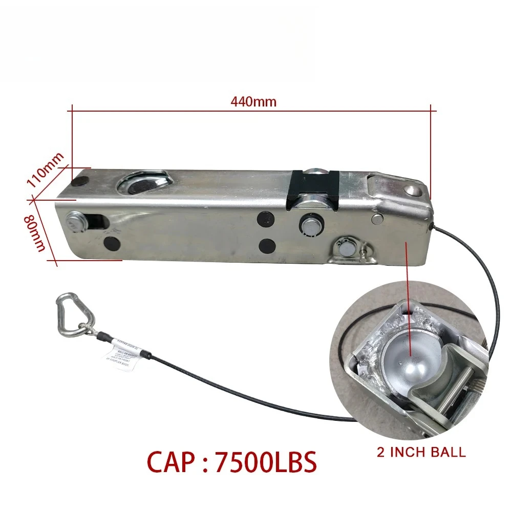 2 Inch Ball Model Tandem Hydraulic Disc Brake Actuator Surge Coupler Inner Slide CAP 7500LBS Boat RV Parts Accessories