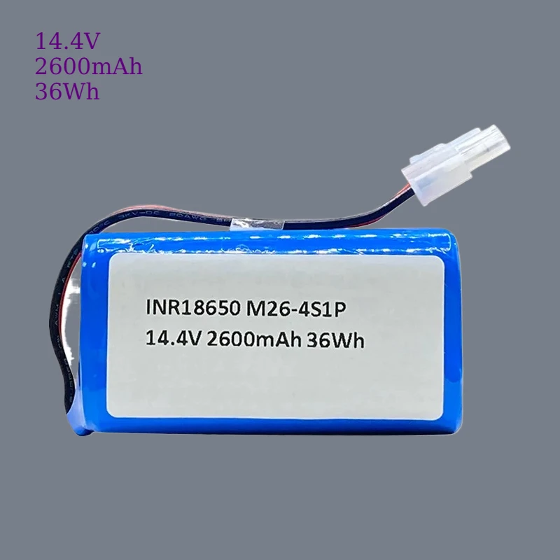 ILife 2600mAh Robot Vacuum Cleaner Battery Replacement 14.4V/14.8V Lithium INR18650 M26 Compatible with A4 A4s V7 V7s plus