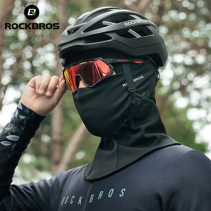 ROCKBROS Winter Cycling Mask Balaclava Hat Breathable High Stretch Outdoor Sports Ski Cycling Scarf Running Training MTB Equip