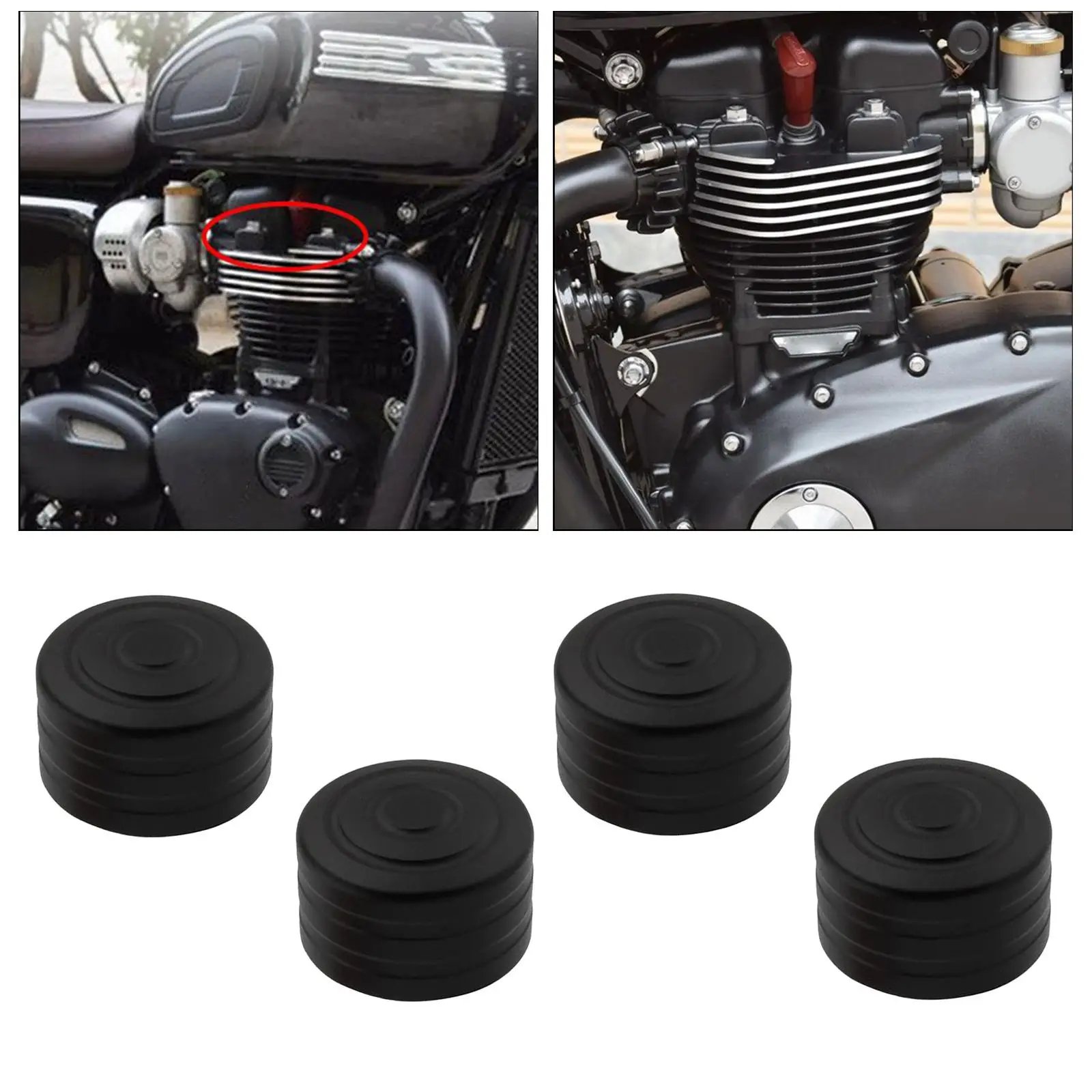 4Pcs Machined Head Bolts Caps Screws Nut Cover for Triumph for Thruxton R