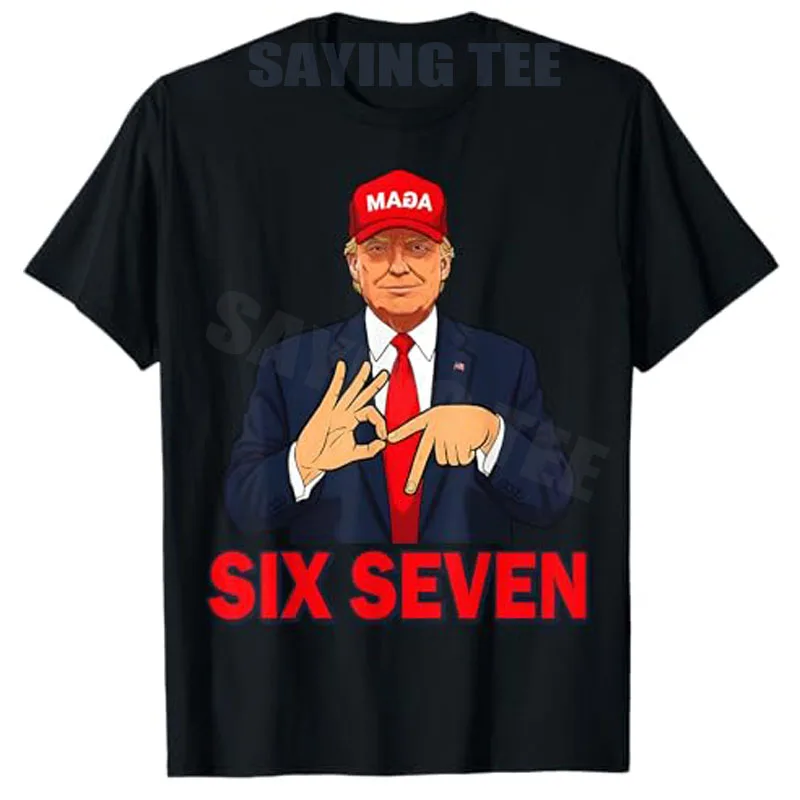 مضحك MAGA 67 ميمي زي ستة سبعة هالوين تي شيرت الرجال بلوزات على الموضة Y2k تصميم الجرافيك الساخر قائلا المحملة هدايا الجدة