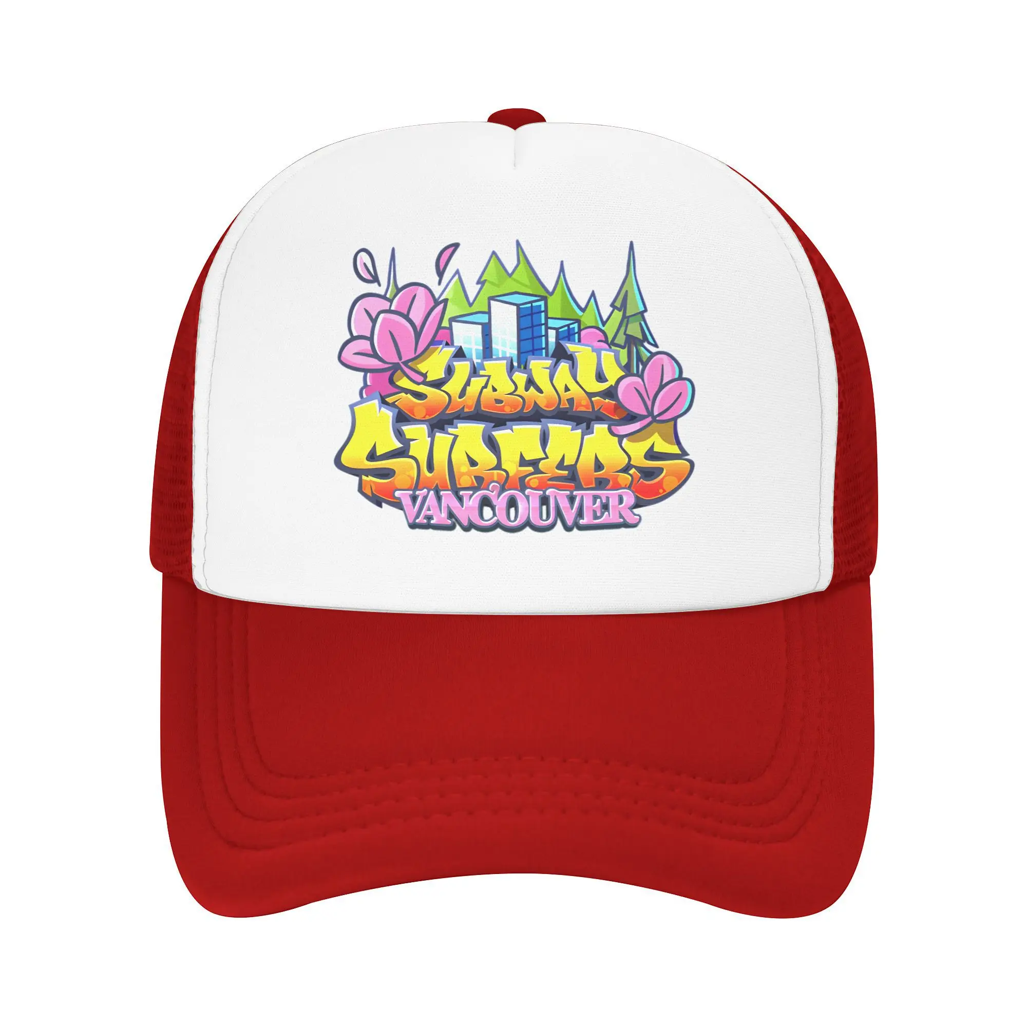 Subway Surfers Vancouver Mesh Baseball Cap Adult Retro Trucker Hat Parkour Sport Hat Adjustable Snapback Caps Trucker Cap