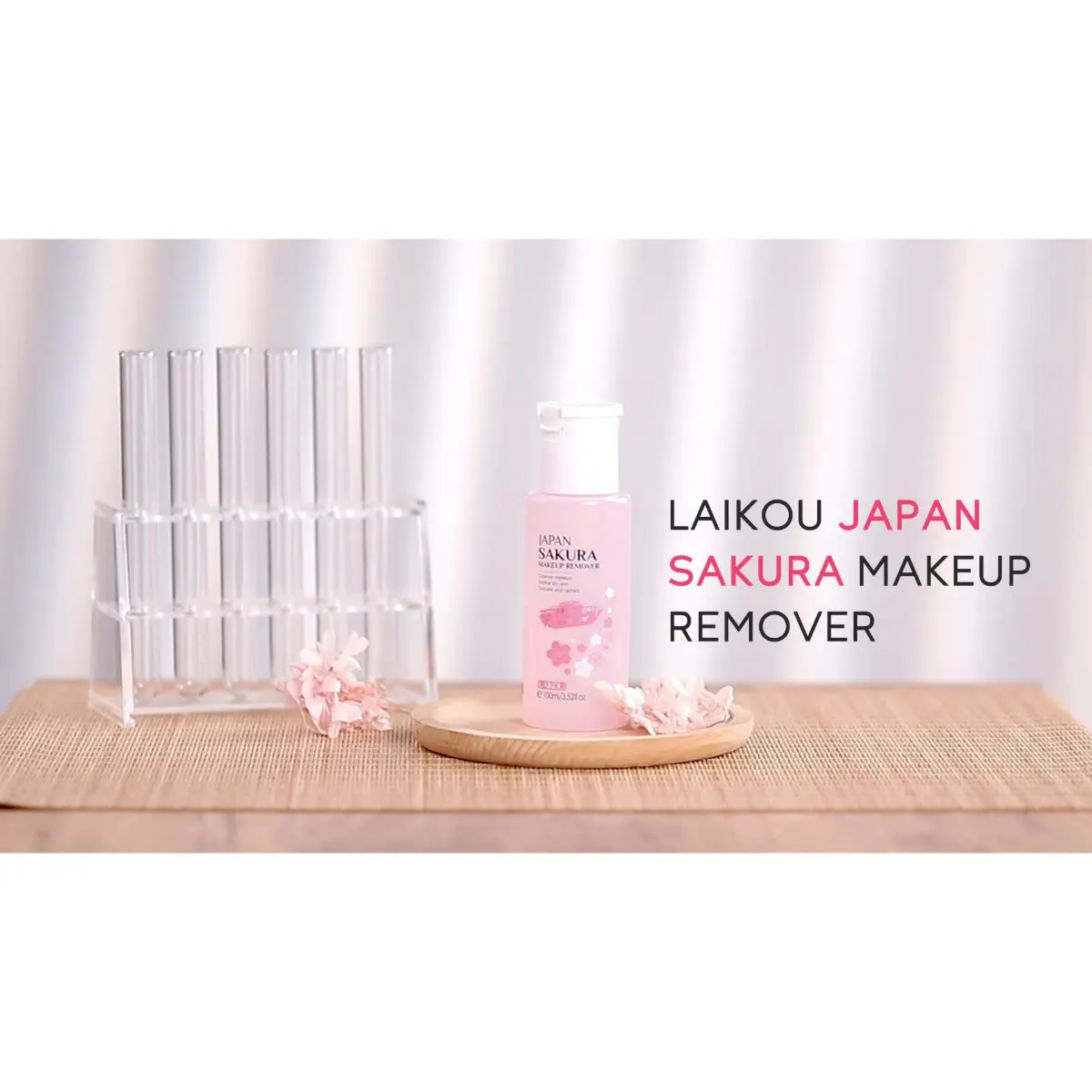 LAIKOU Laikou زهر الكرز منعش لطيف غير مزعج مزيل ماكياج ينظف مسام البشرة ترطيب الوجه #1