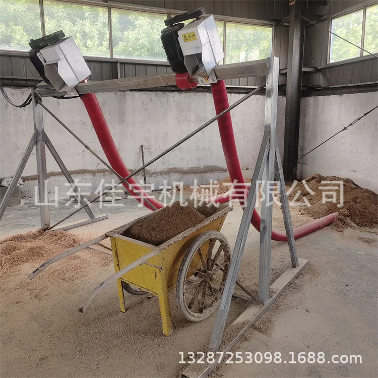 Agricultural corn suction machine 6-8 tons/h two phase electric vertical lifting trailer with hose 3-4kw