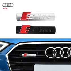 Car Emblem Grill Front Hood Badge Grille Car Body Sticker For Audi SLine RS A3 A4 B8 8P 8V B6 A5 A6 C7 Q5 B9 B7 C6 A1 Q7 Q3 Q6