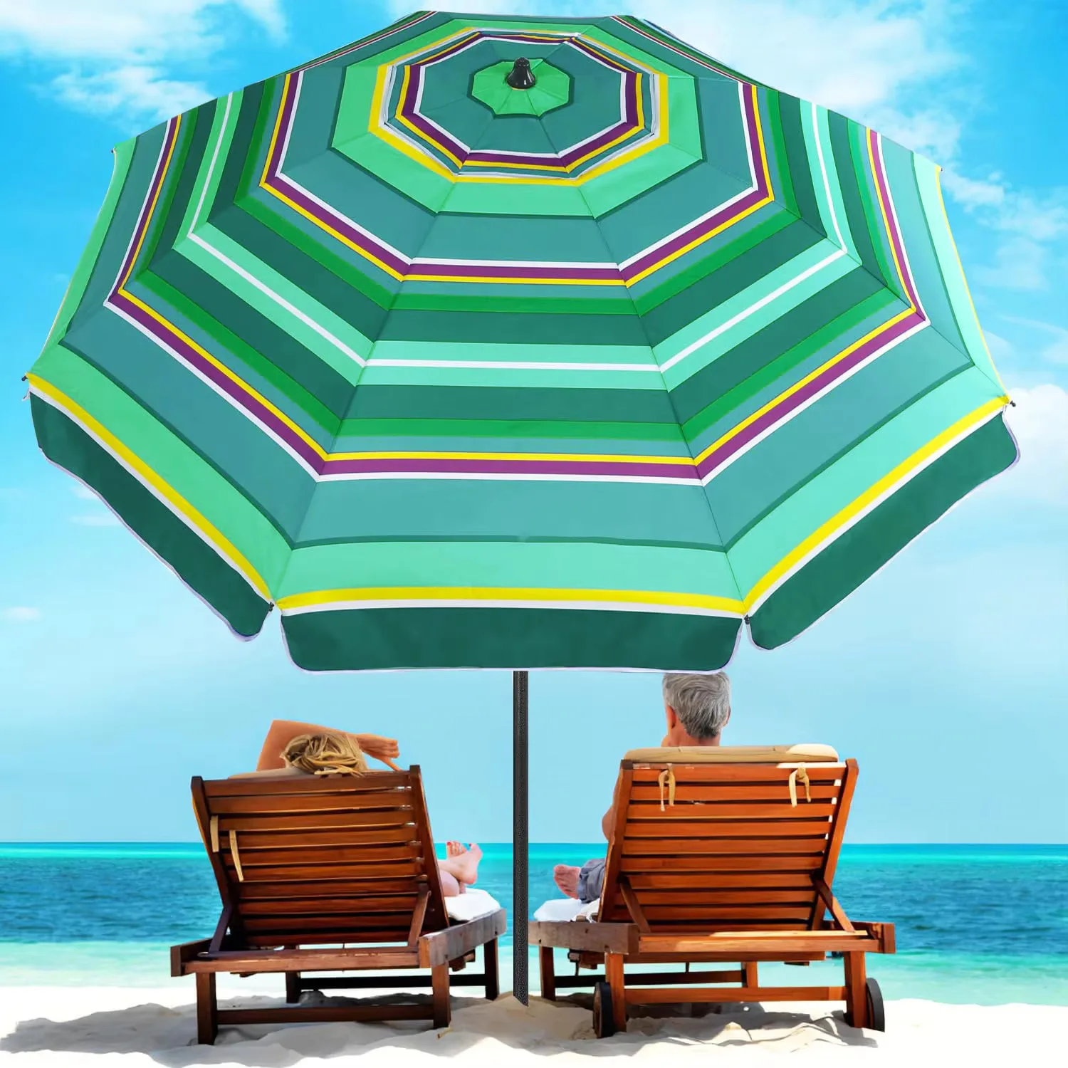 Good Selling Heavy Duty Aluminum Beach Umbrella Anchor Windproof UV Protection Outdoor Furniture for Courtyard Hotel Park Use