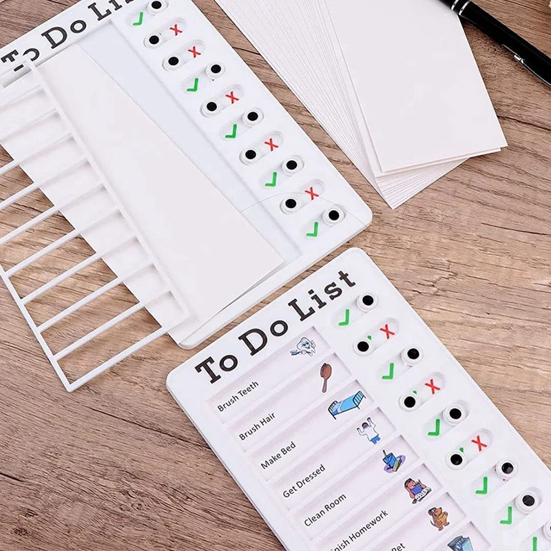 取り外し可能なプラスチックメモボード、チャコール、トゥードリスト、40枚の用紙を備えたスライディングボード、3パック