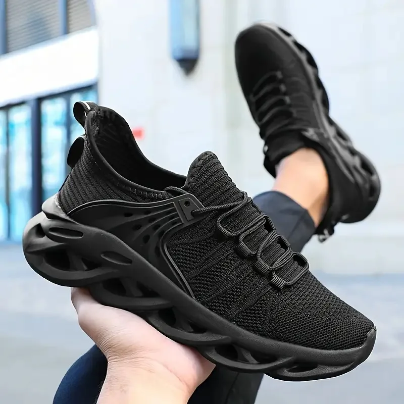 New Fashion Green Men's Running Shoes Big Size 48 Breathable Blade Shoes Trainers Men Lightweight Sports Shoes Zapatillas Hombre image 3
