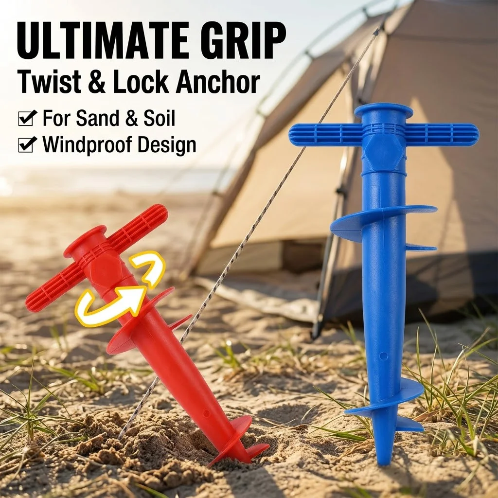 Outdoor Camping Plastic Tent Pegs Ground Nails Stakes Canopy Awning Windproof Fixing Pins Gardening Anchor Peg Accessories 1Pc