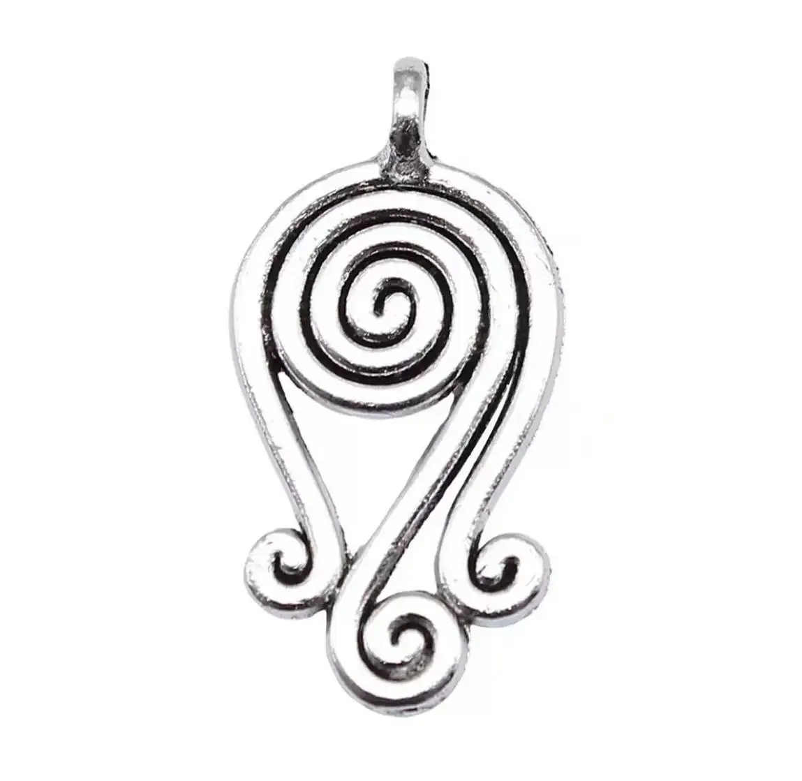 

25pcs 27*12mm Vintage spiral design pendants for handmade findings Zinc alloy metal HW2825