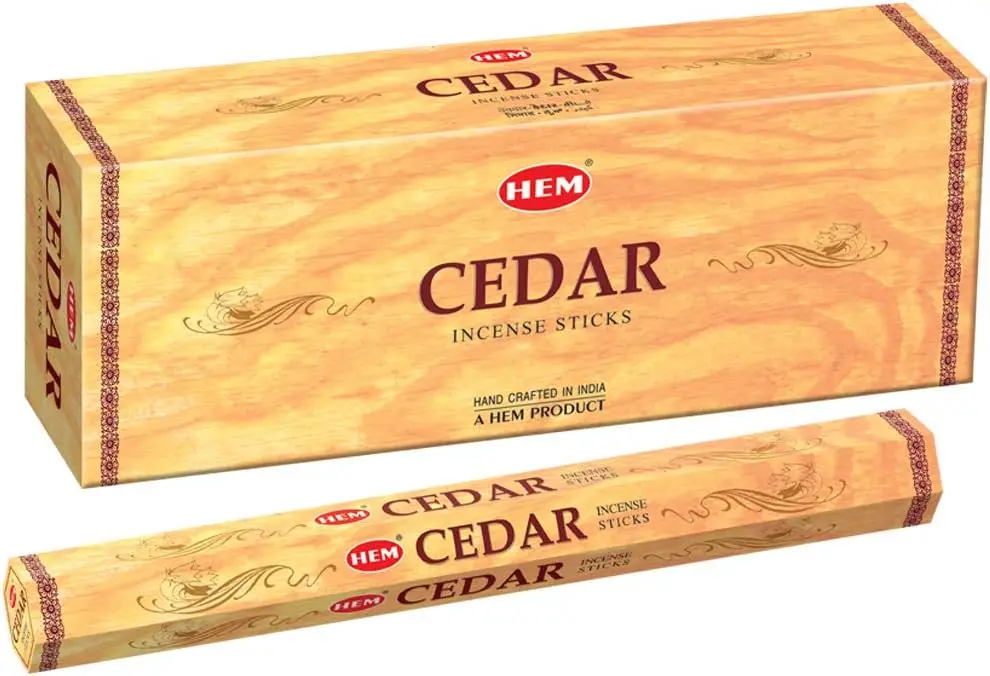 120 Cedar Incense Sticks Natural Aromatherapy Fresh Long Lasting Fragrance