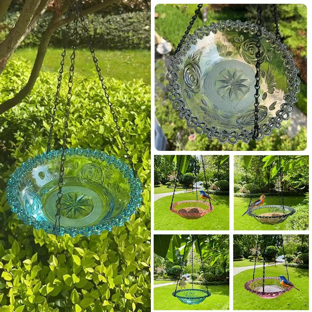 Bird Feeder Outdoor Hanging Bird Feeder Pendant Decoration Bird Bathtub Garden Courtyard Decoration Current Bathroom Feeder