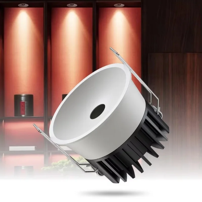 Die Casting Aluminum Ceiling Recessed Mounted Indoor Hotel Porject Mall Office 5w7w 9w 12w COB Round LED Spot Downlight Dimmable