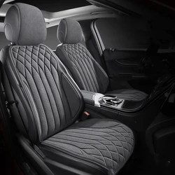 Stylish Car Seat Cover Soft Suede Front Seat Anti-slip Protective Cushions Universal Driver's Seat Neck Support Decorative Mat