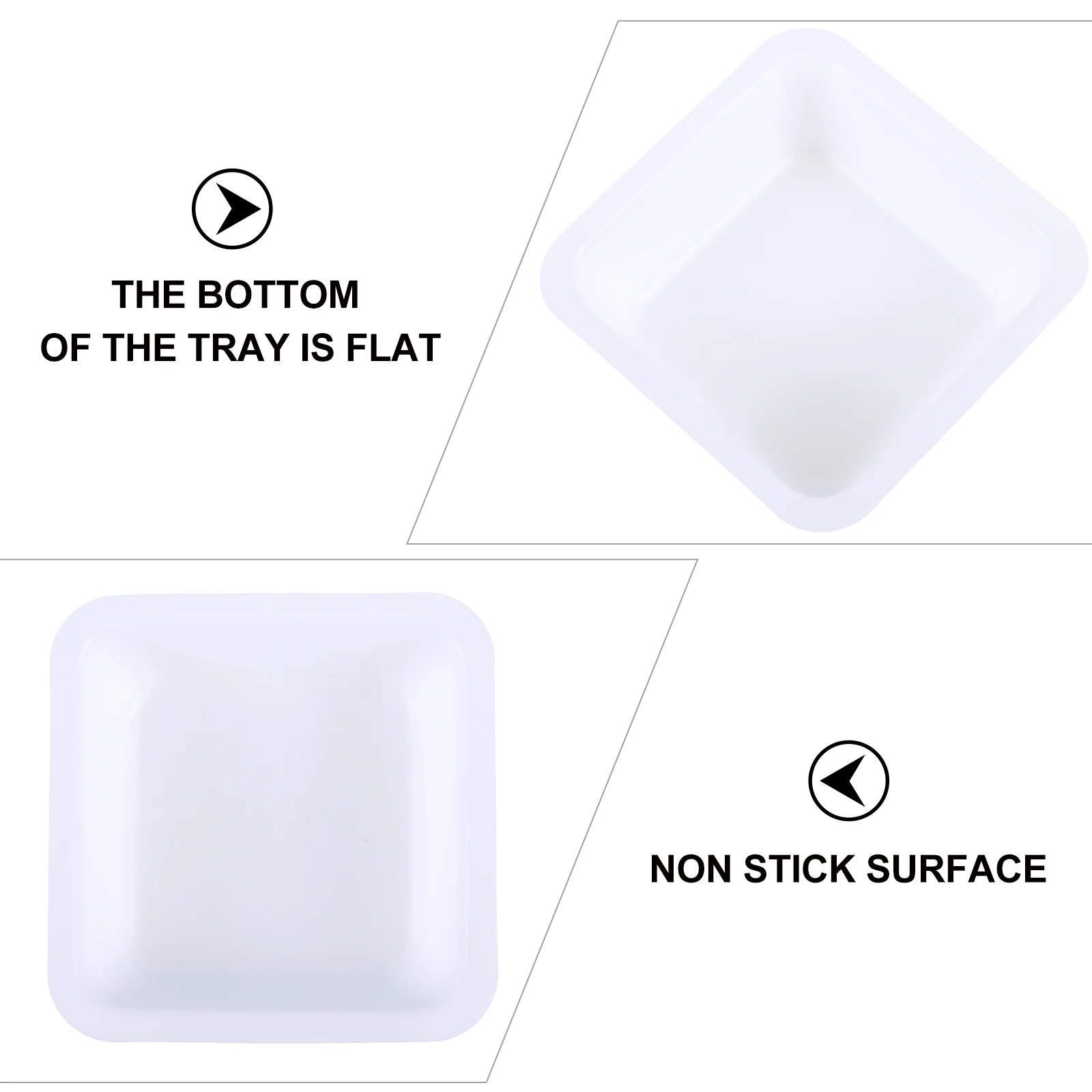 Plato de pesaje desechable de plástico, placa redonda antiestática, antiadherente, resistente a la inclinación, forma uniforme, fácil apilar para báscula, 50 Uds.