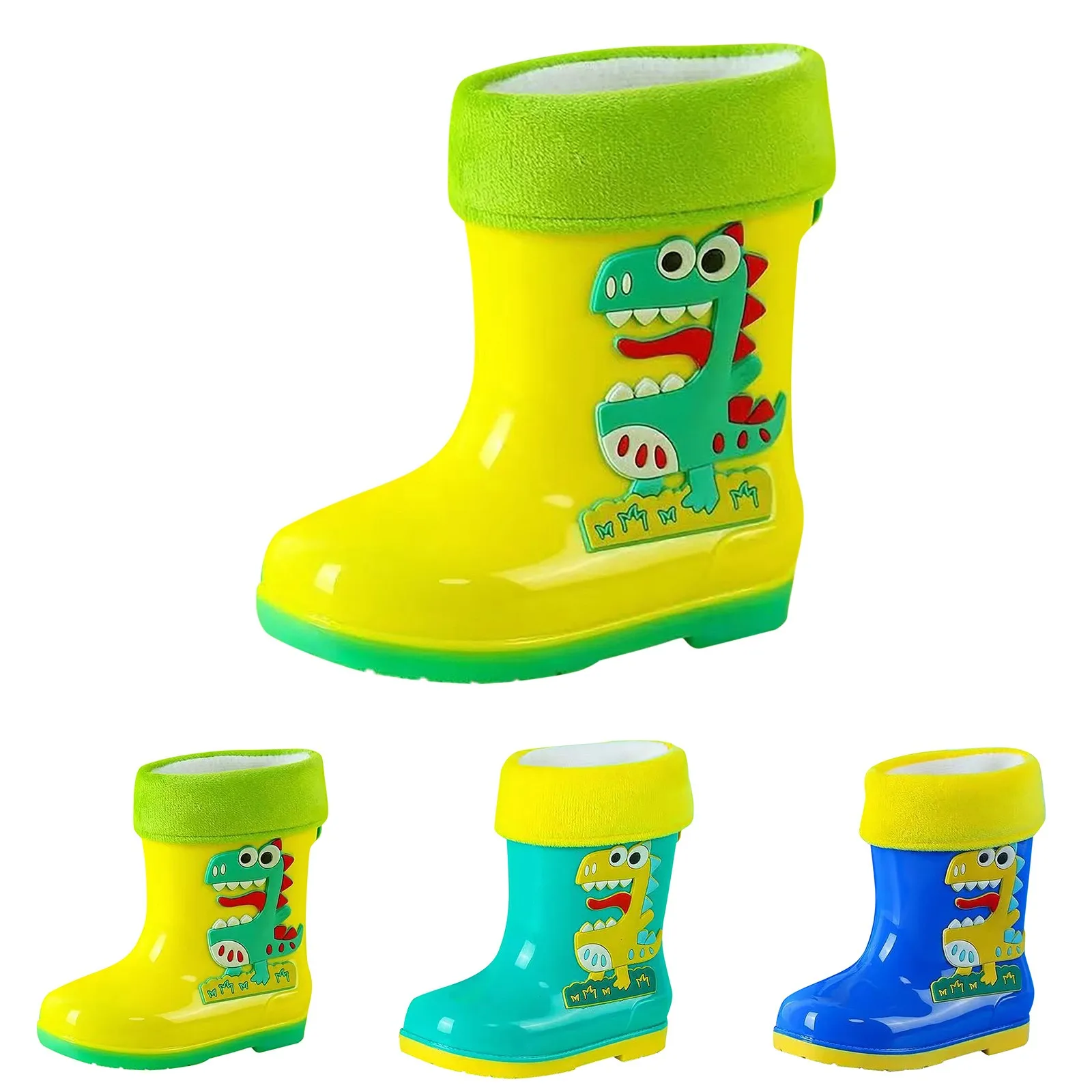 Botas de lluvia cortas para niños, botines de goma con aislamiento, para jardín